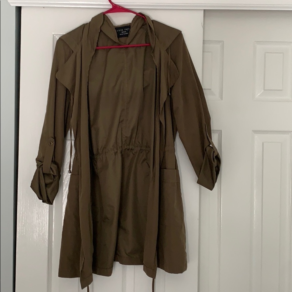 Love tree green jacket medium